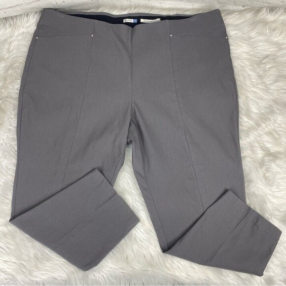 Yarn & Sea Women’s Gray Contemporary Stretch Straight Leg Preppy Pants 3X/W48 - Picture 1 of 10